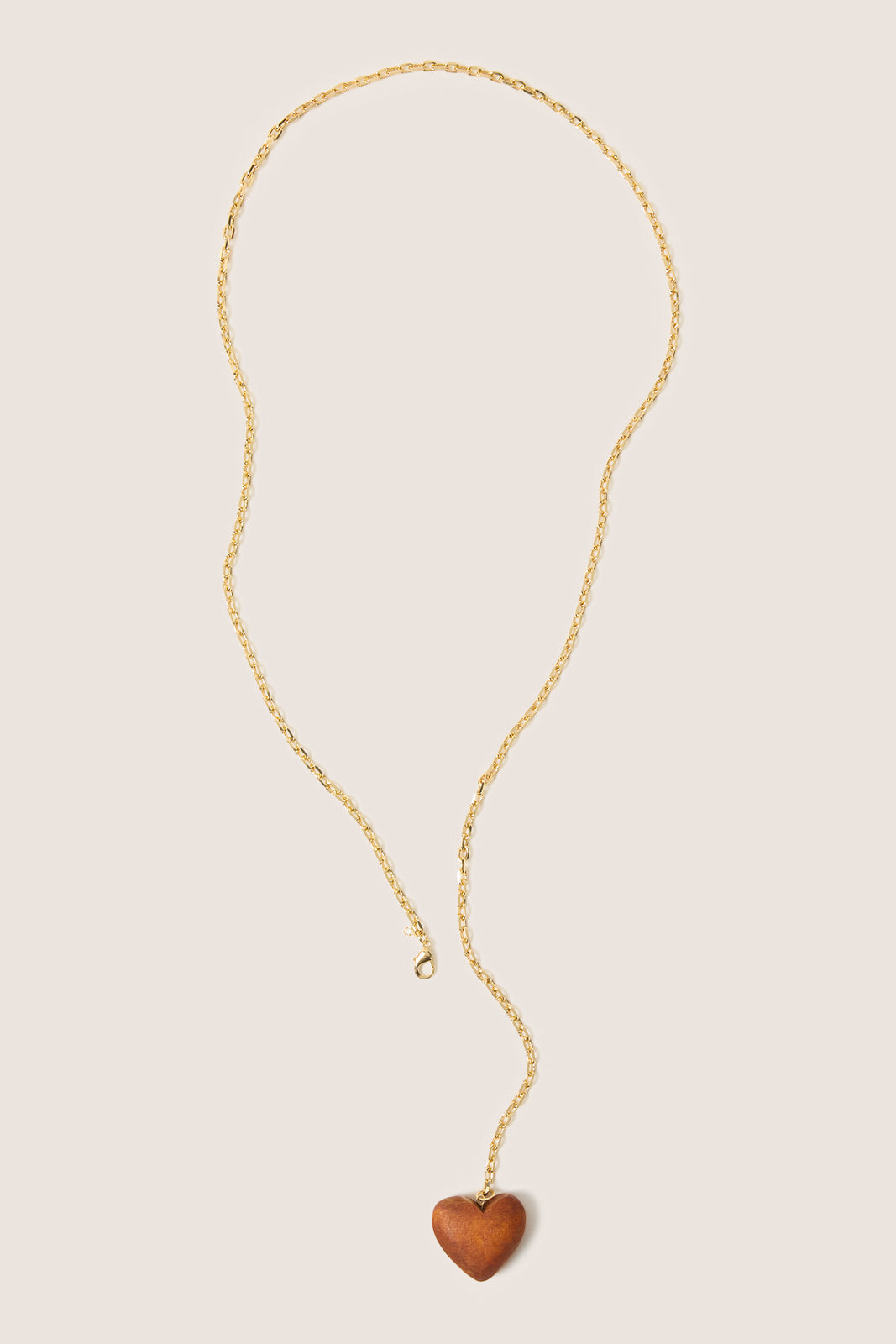 Carina Wood Heart Necklace