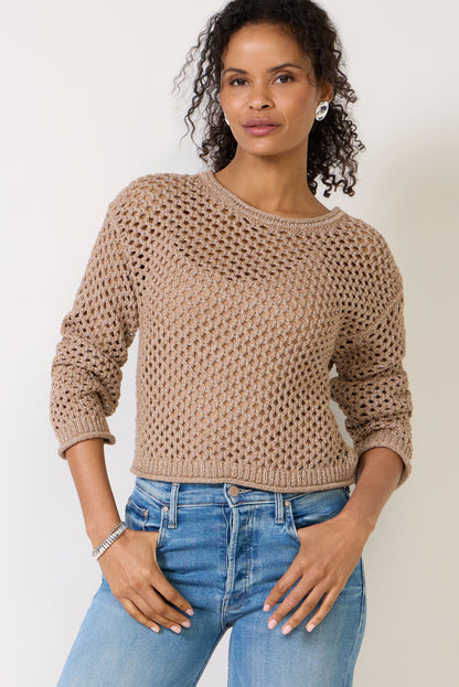 Cala Shimmer Crochet Sweater