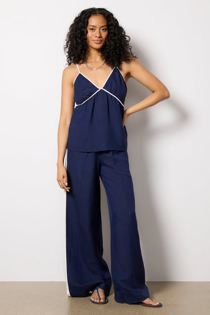Hazel Linen Contrast Cami