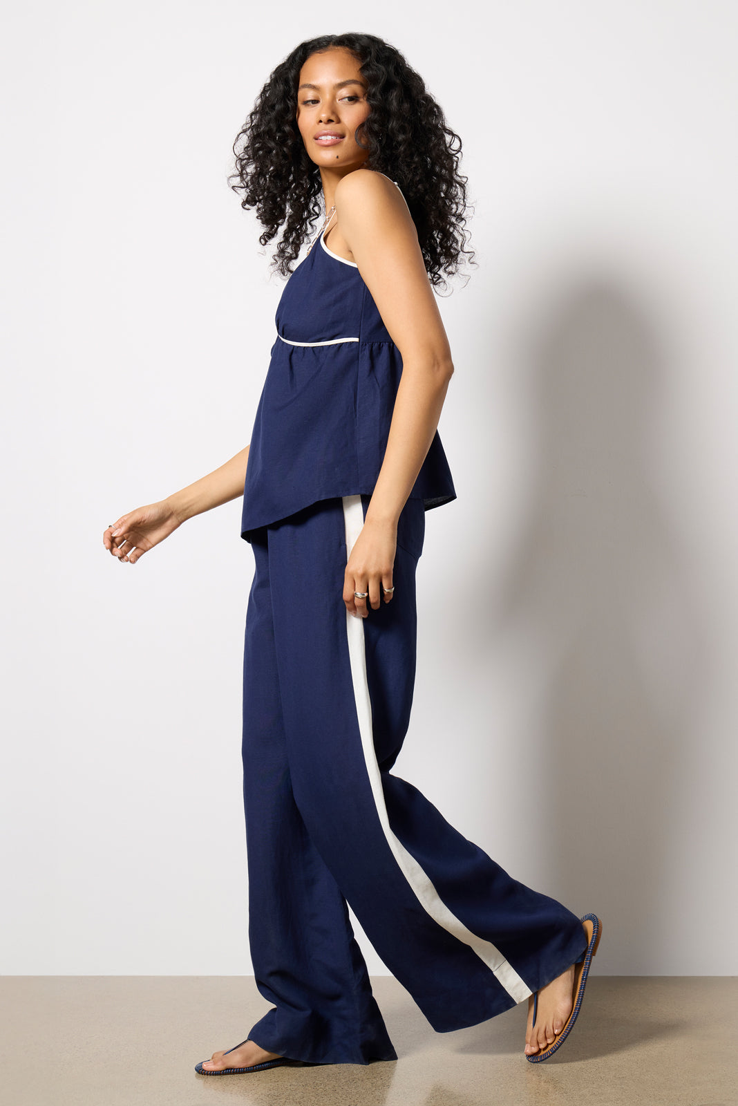 Hazel Linen Contrast Cami