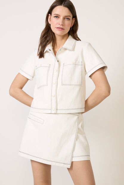 Allison Faux Leather Shacket