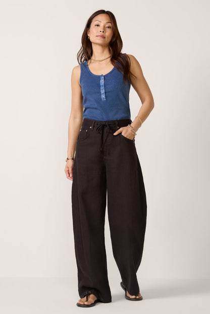 Callan Washed Henley Tank