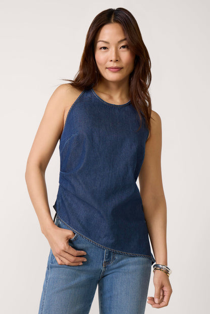 Asymmetrical Hem Halter Top