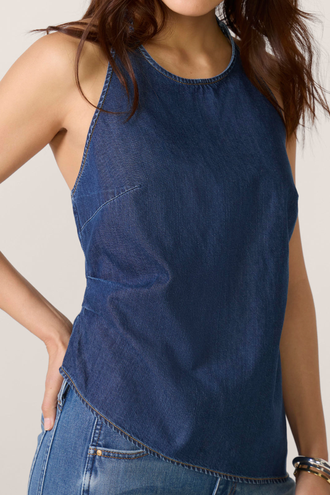 Asymmetrical Hem Halter Top