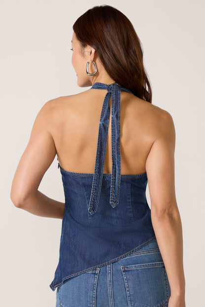 Asymmetrical Hem Halter Top