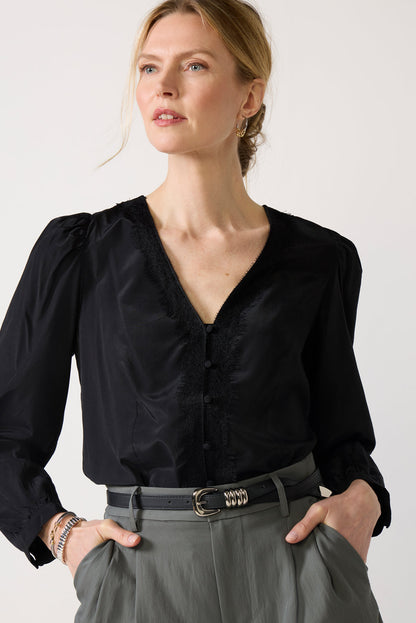 Eva Lace Front Blouse
