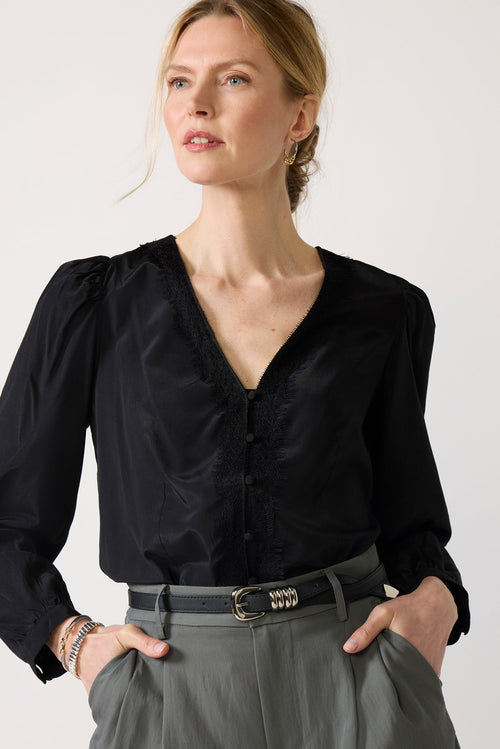 Eva Lace Front Blouse