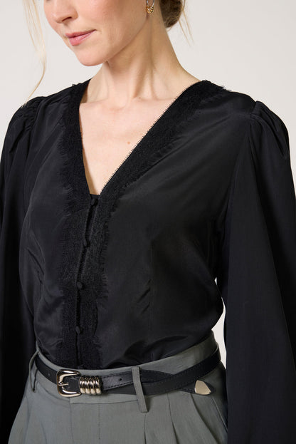 Eva Lace Front Blouse