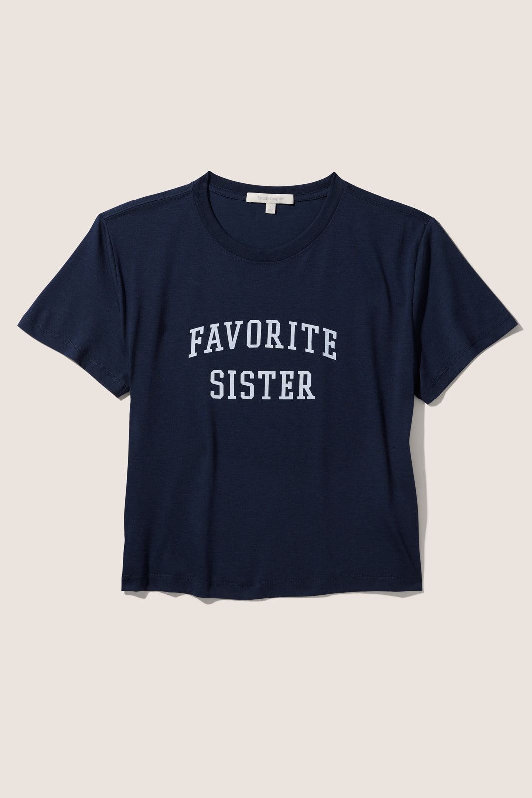 Favorite Sister Cropped Collegiate Tee