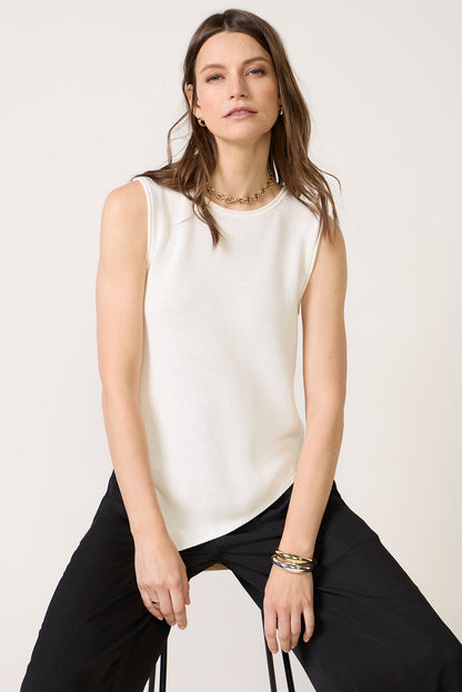 Demi Sleeveless Asymmetrical Sweater