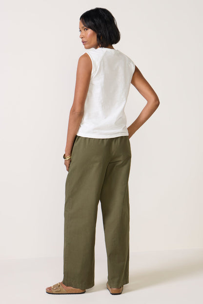 Anna Summer Twill Wide Leg Pant