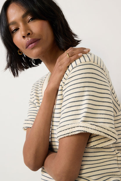 Briggs Stripe V Neck Sweatshirt