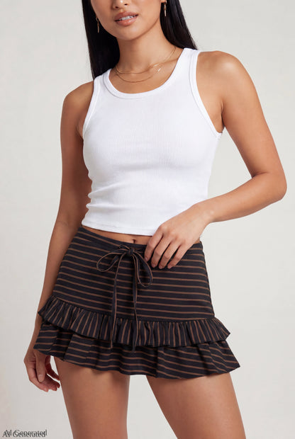 Ruffle Mini Skirt