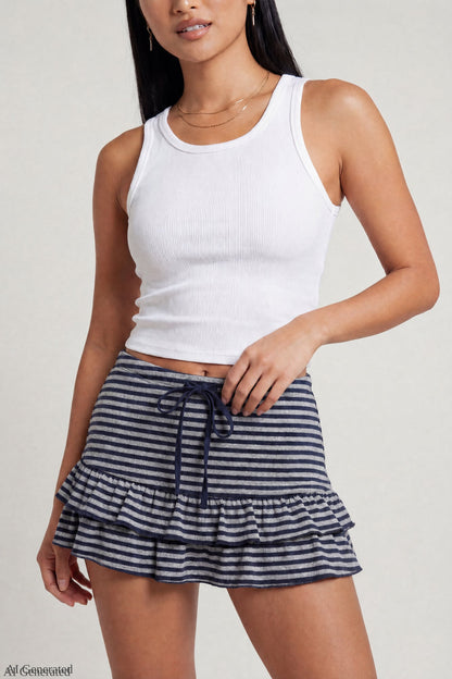 Ruffle Mini Skirt