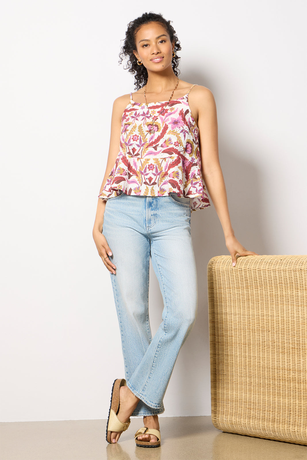 Eyelet Button Back Cami