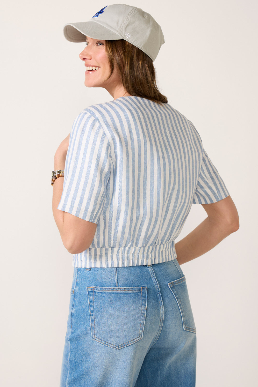 Billie Stripe Bomber