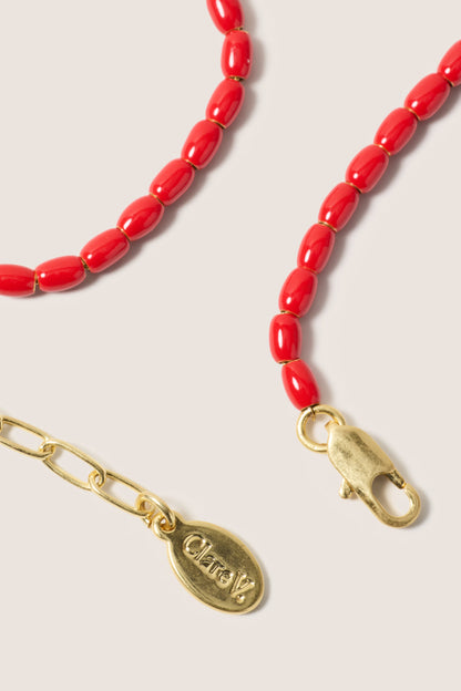 Enamel Barrel Chain Necklace