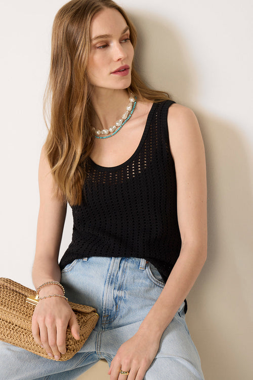 Ainsley Crochet Mesh Tank