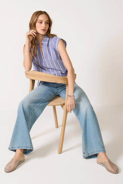 Gwen Side Tie Popover Top