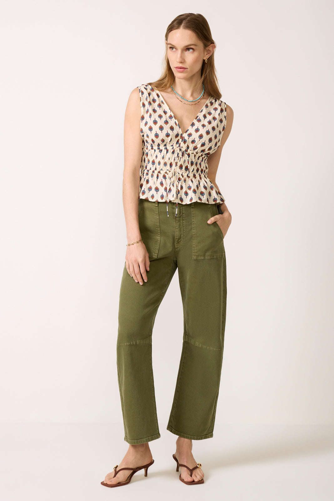 Jade Tie Front Tank