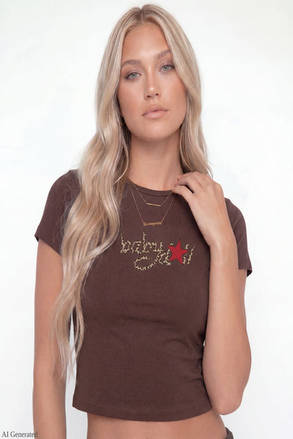 Graphic Baby Tee & Flare Legging Set