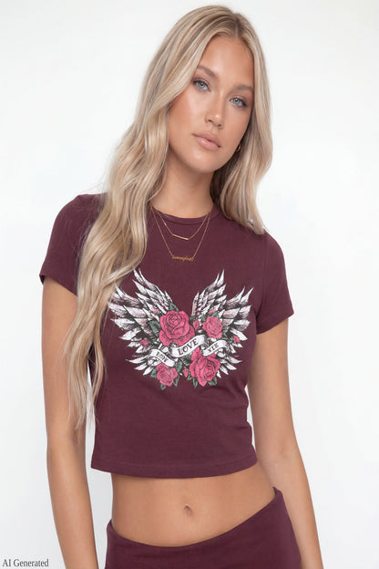 Graphic Baby Tee & Flare Legging Set