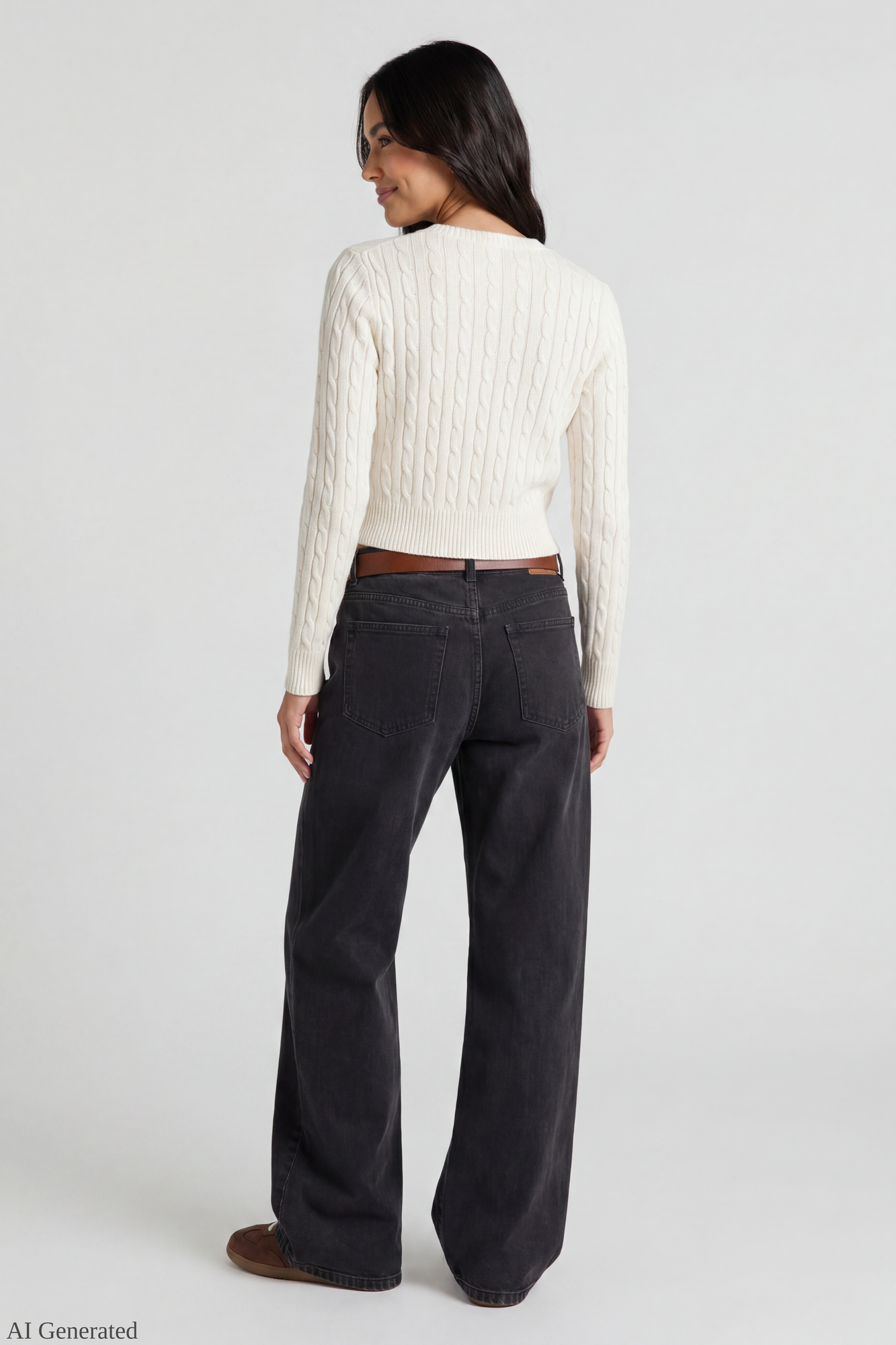 Cable Knit Button-Up Cardigan