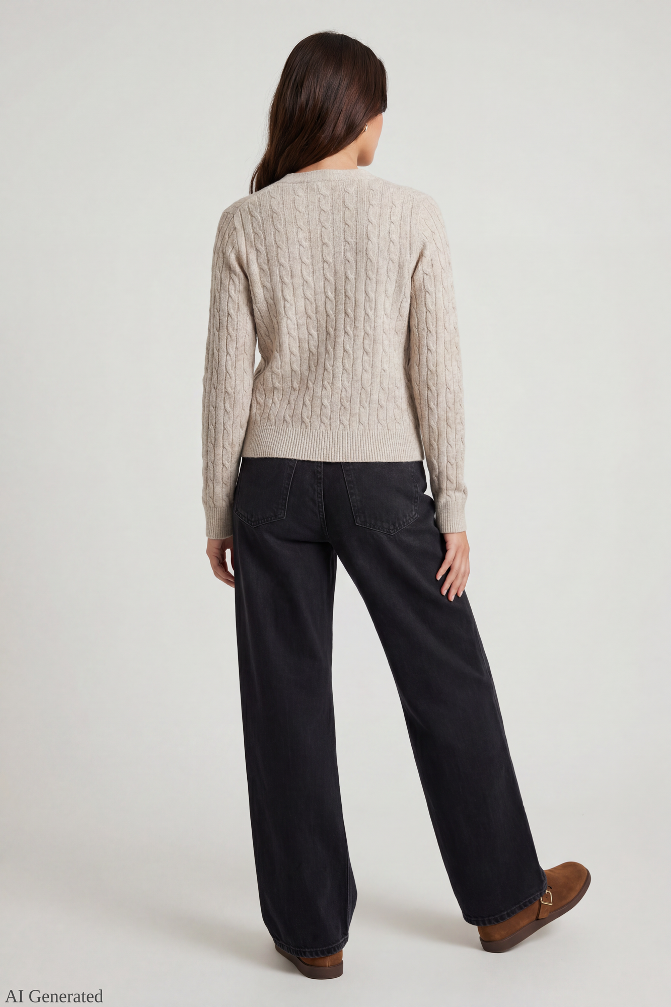 Cable Knit Button-Up Cardigan