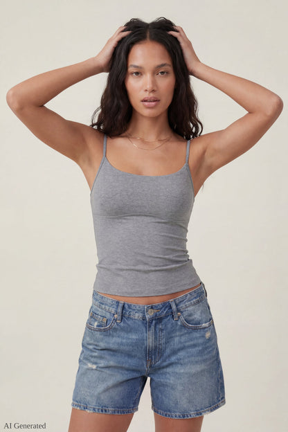 Braless Scoop Neck Cami