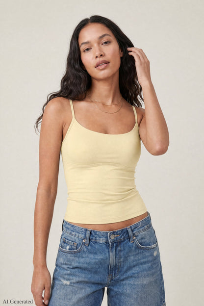Braless Scoop Neck Cami