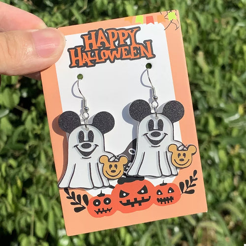 Halloween Mickey Ghost Dangle Earrings