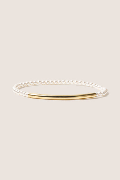 Bliss Bar Smooth Pearl 3mm Bracelet