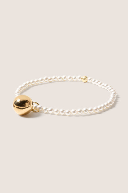 Classic Pearl 3mm Bracelet w Bead