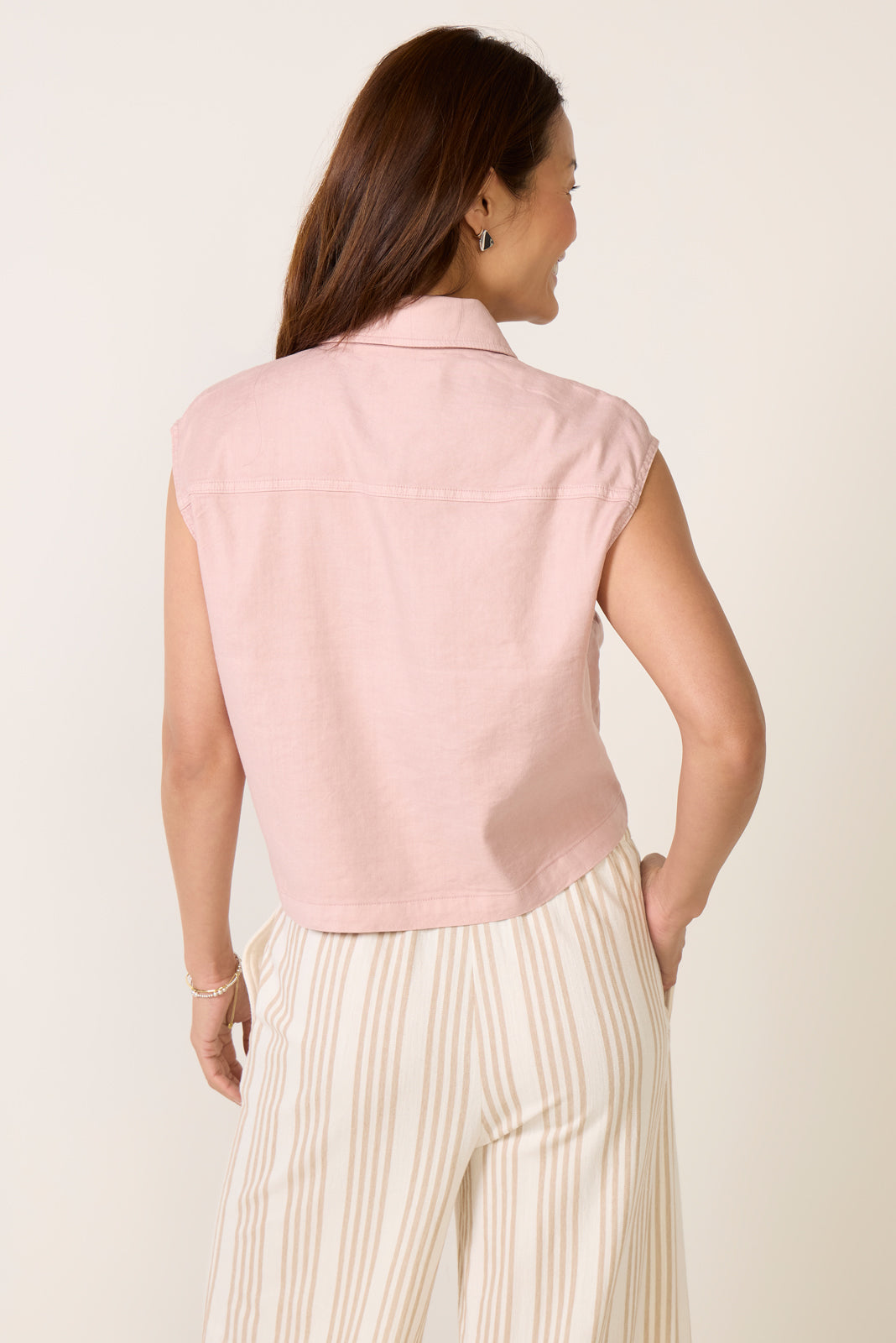 Frankie Stretch Linen Vest