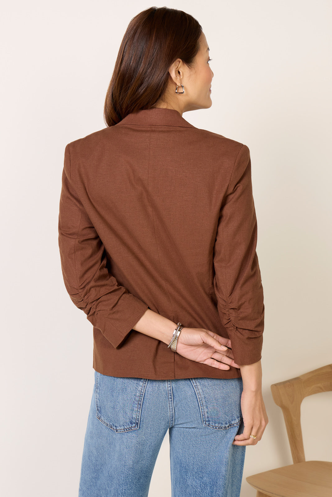 Asher Roll Sleeve Blazer