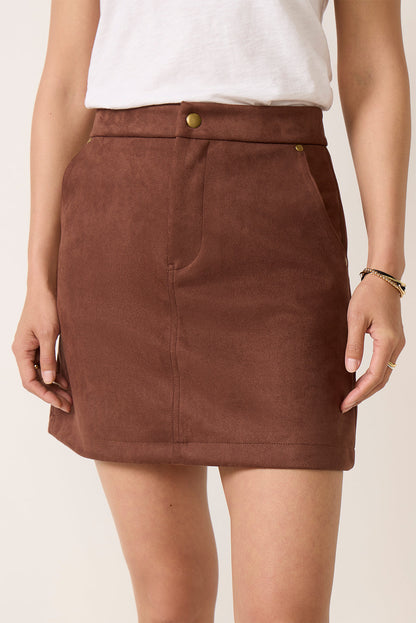Claudia Suede Mini Skirt