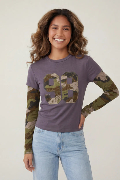 Double Sleeve Graphic T-Shirt