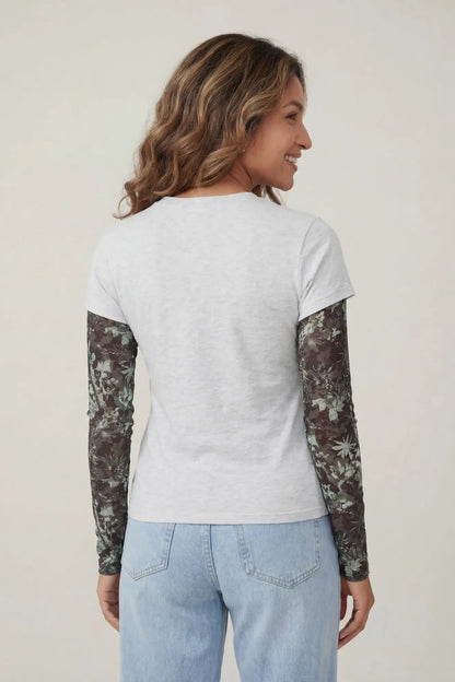 Double Sleeve Graphic T-Shirt
