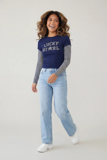 Double Sleeve Graphic T-Shirt