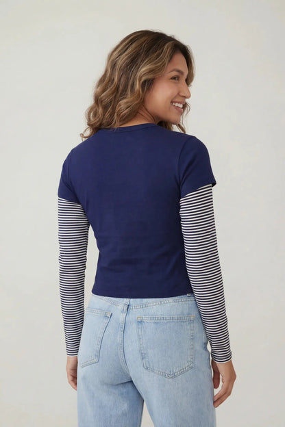 Double Sleeve Graphic T-Shirt