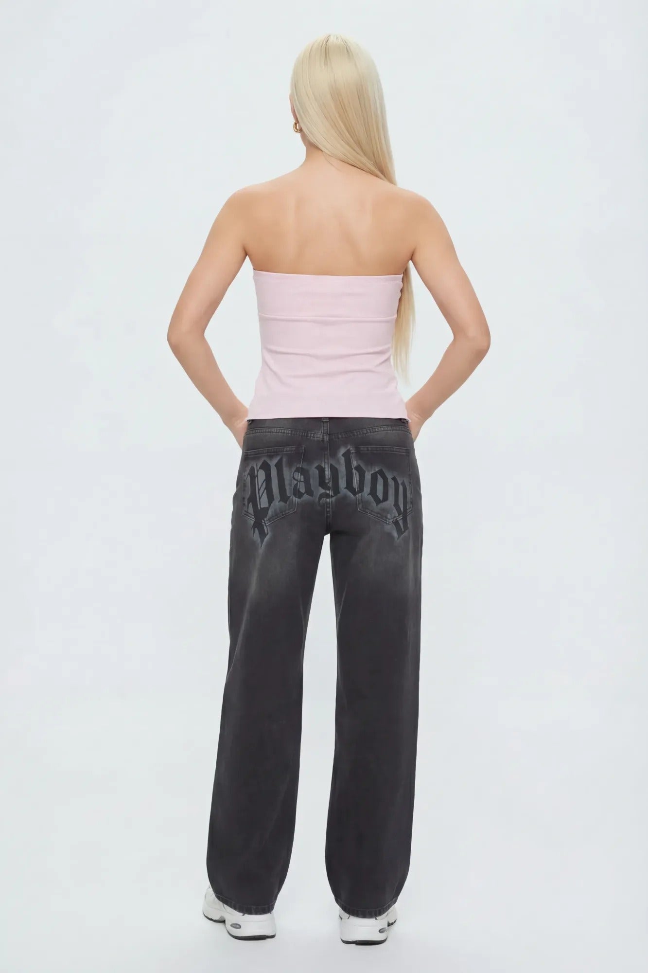 Playboy Contour Rhinestone Cinched Tube Top