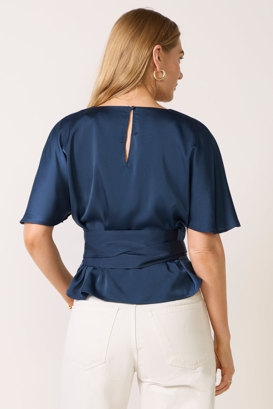 Arlette Tie Back Satin Top