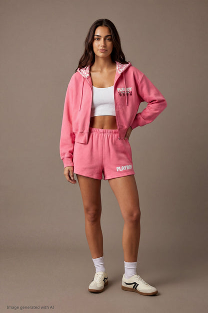Playboy Fleece Graphic Zip Hoodie