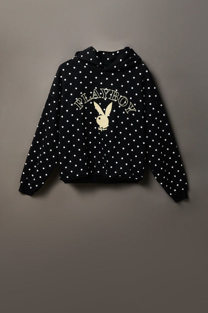 Playboy Graphic Boxy Fleece Hoodie