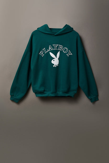 Playboy Graphic Boxy Fleece Hoodie