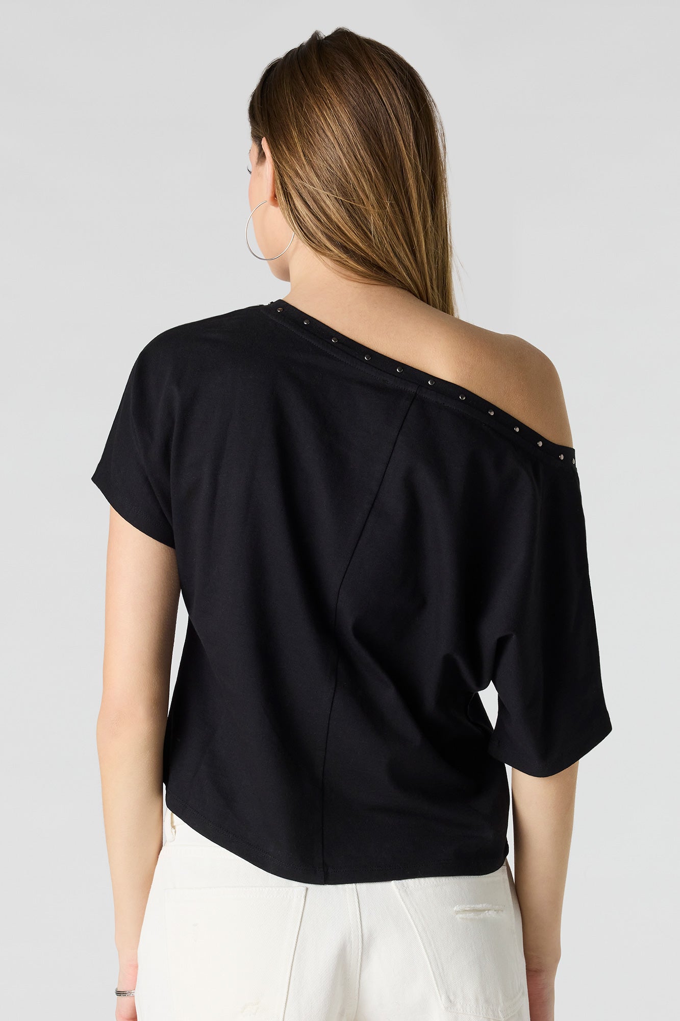 Studded Off-Shoulder Top