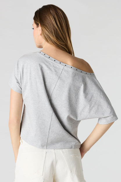Studded Off-Shoulder Top