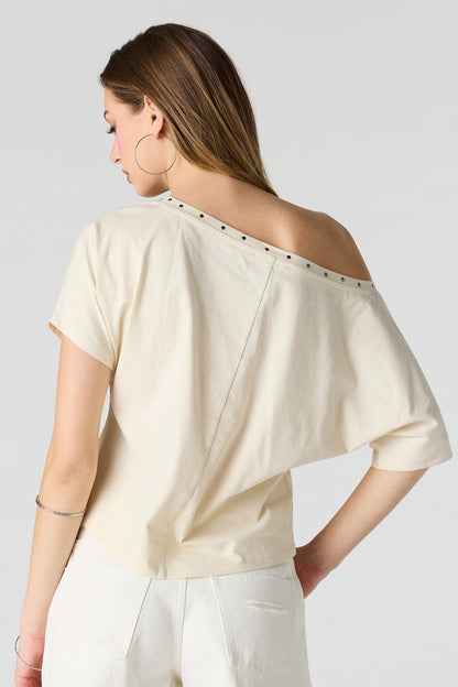 Studded Off-Shoulder Top