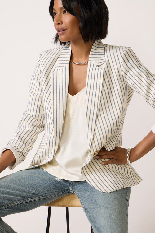 Evan Linen Stripe Blazer