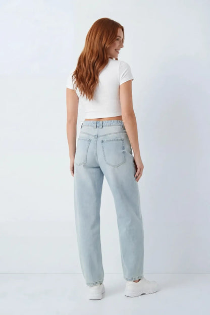 Low Rise Barrel Jean